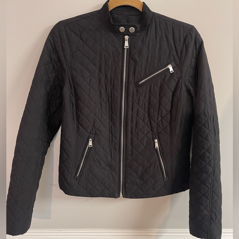Ralph Lauren Black Quilted Moto jacket